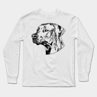 Rhodesian Ridgeback dog head Black Long Sleeve T-Shirt